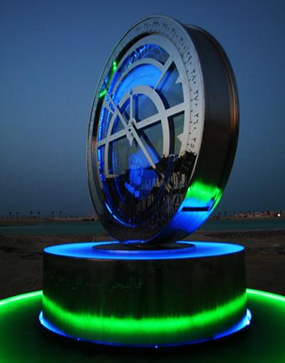 Bespoke water feature: astrolabe for Amwaj Islands, Bahrain