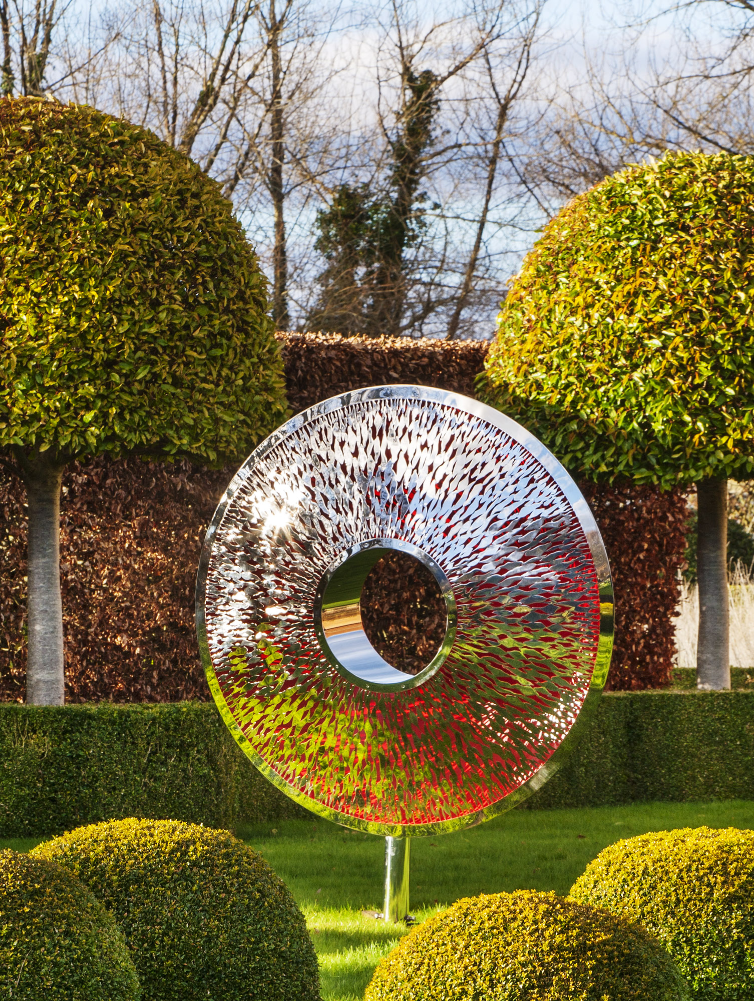 The Iris Torus: a large and dramatic garden sculpture