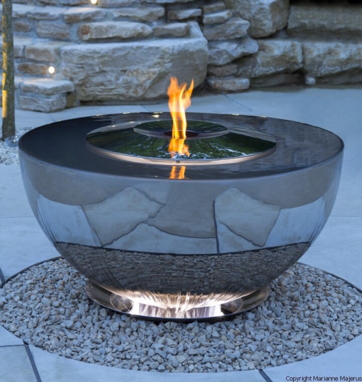 fire chalice modern metal sculpture