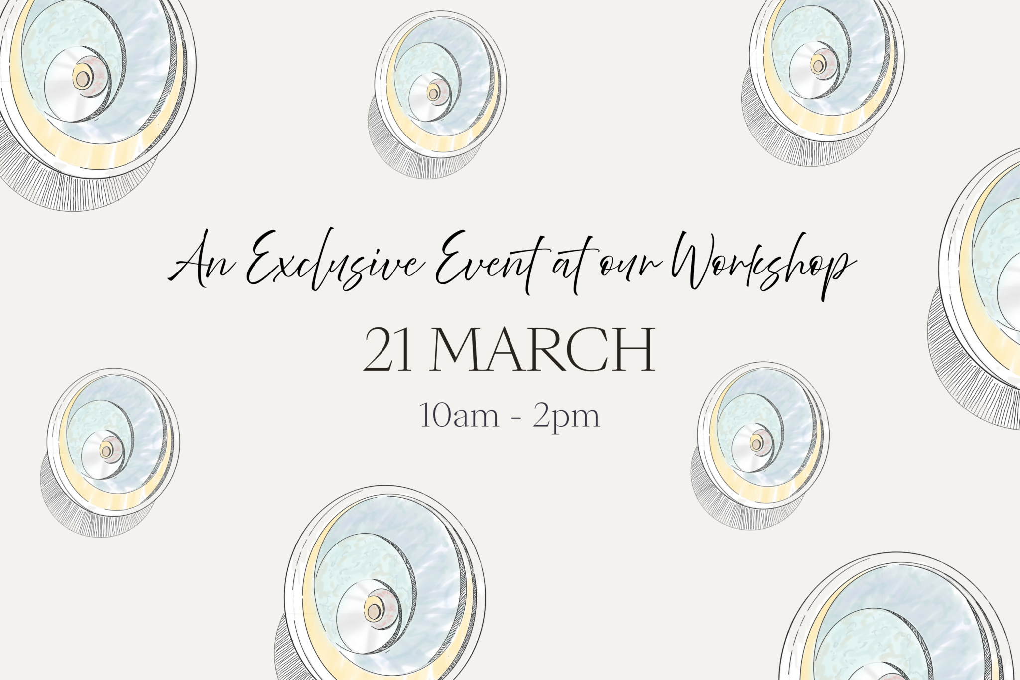 Event invitation for David Harber spring open day