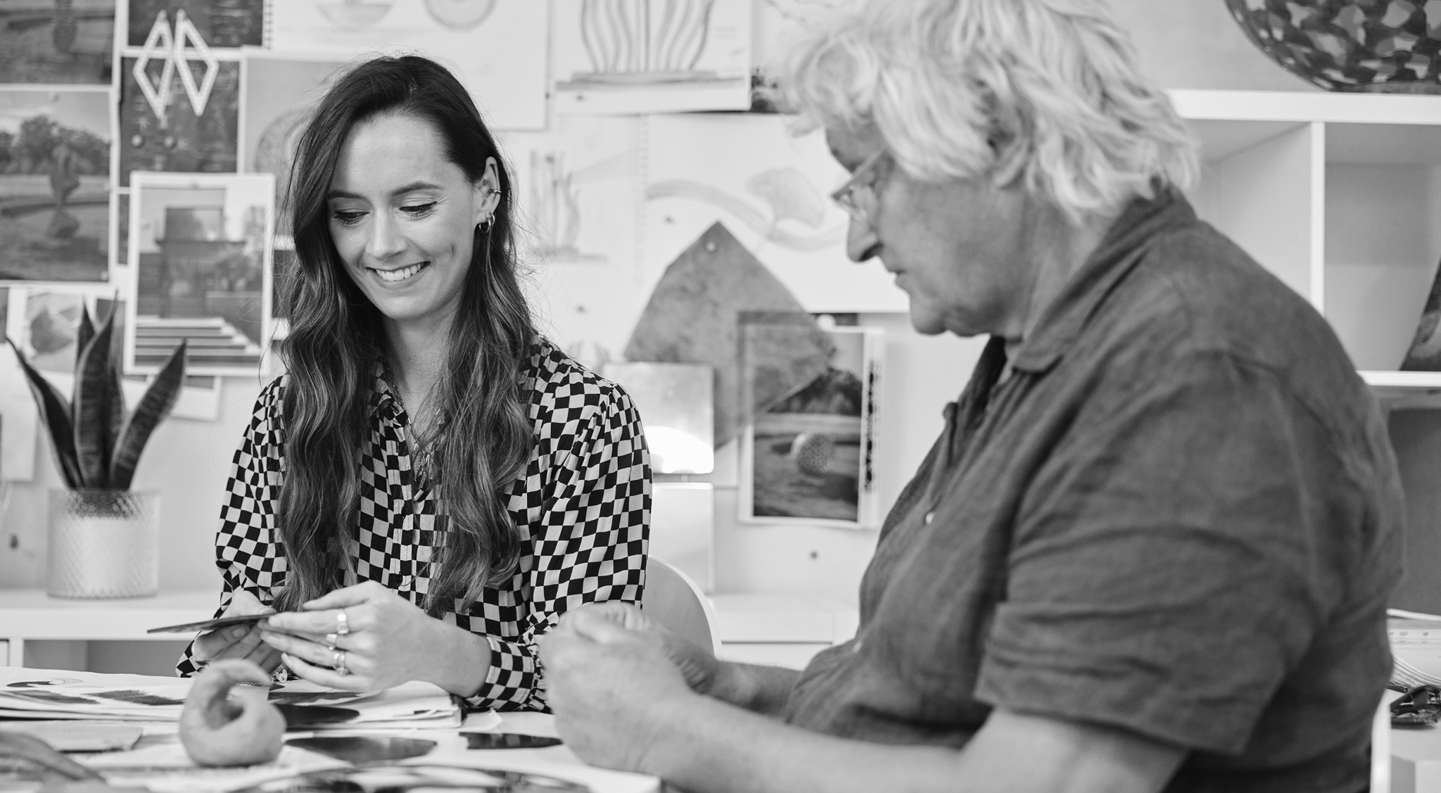 Matilda and David in a creative design workshop